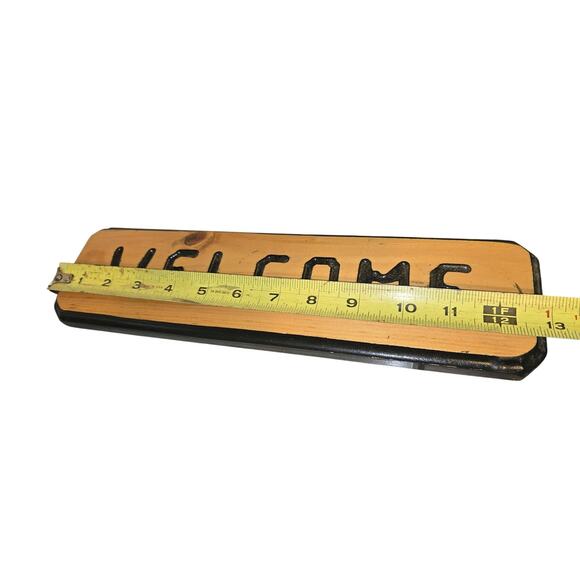 Handmade Wooden Welcome Sign Approx 13"x 4" - Picture 3 of 4